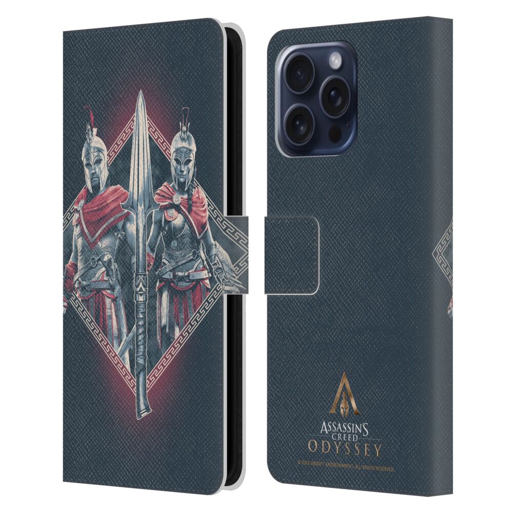 ASSASSINS CREED アサシンクリード - Odyssey Artwork / Alexios And Kassandra レザー手帳型 / Apple iPhoneケース - PGS